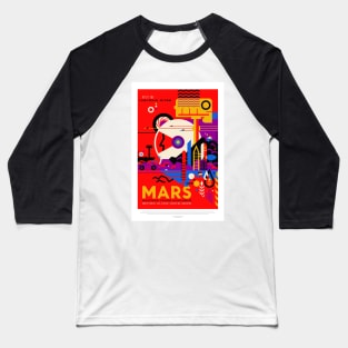 Mars, Travel Poster Baseball T-Shirt